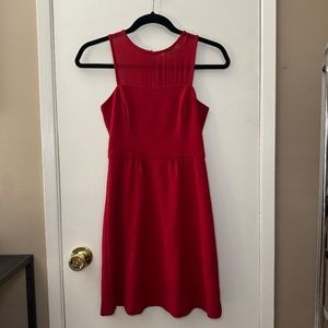 Banana Republic Red Dress with sheer panel 00P (Petite)